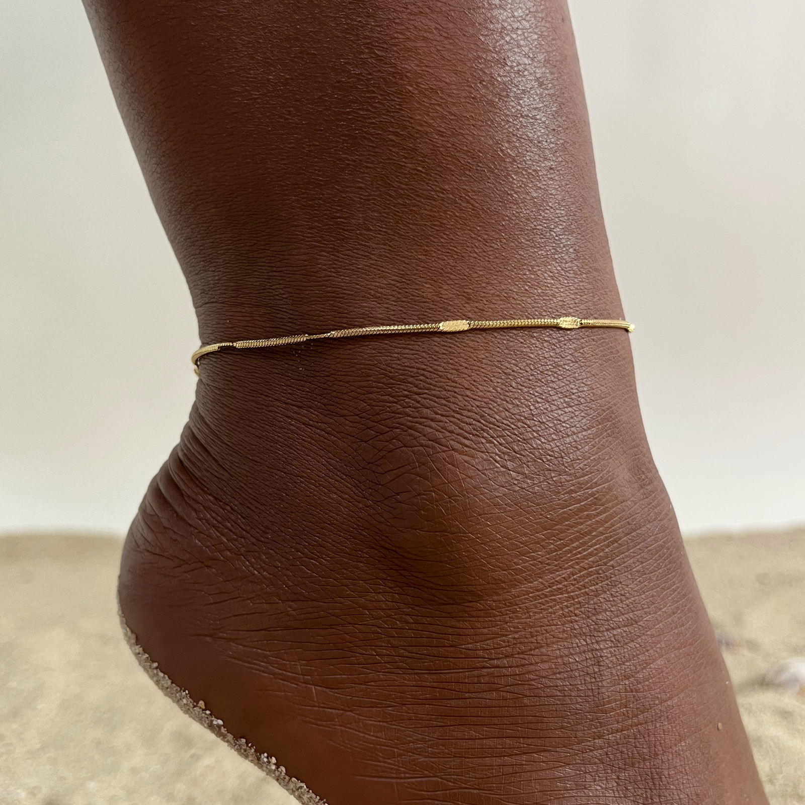 Jc Jewelry & Watches Photos - ผู้หญิง Dainty Squashed งู Anklets เครื่องประดับ,ทองสีสแตนเลส