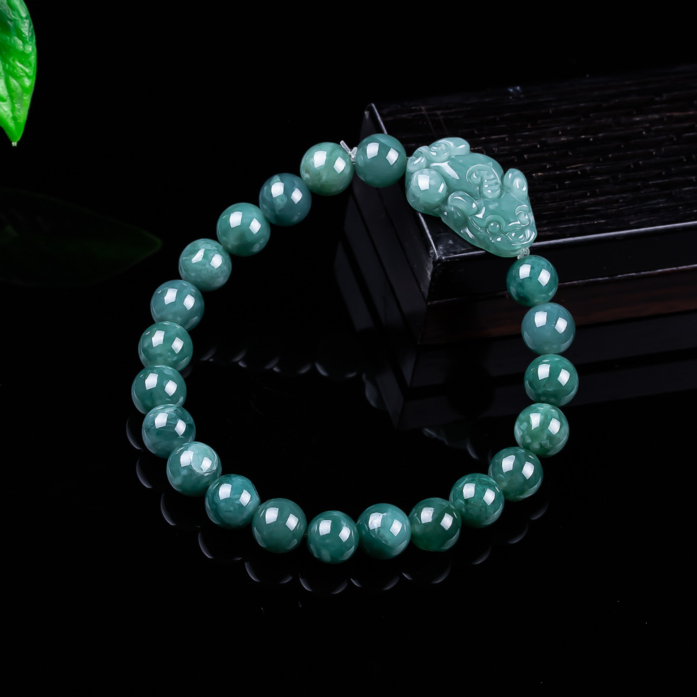 Jewelry & Watches Spółka Z Ograniczoną Odpowiedzialnością Sp Z Oo - หยกพม่าธรรมชาติ กำไลข้อมือปี่เซียะ ของขวัญเครื่องรางโบราณสำหรับผู้หญิง เครื่องประดับกำไลหยกแท้