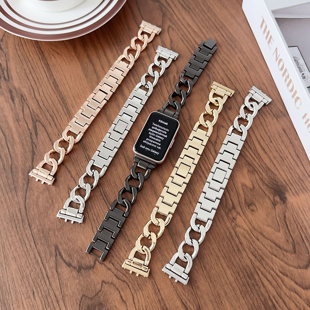 Italian Jewelry Watches - สายรัดข้อมือโลหะสำหรับ Galaxy Fit 3สายนาฬิกาสำหรับผู้หญิงผู้ชายสายรัดข้อมือสำหรับ Samsung Galaxy