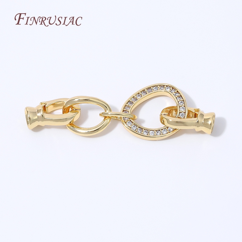 Gold Plated Ring - 1/2 ชิ้น ตัวล็อกเครื่องประดับชุบทอง 18K ประดับเพชรเทียม ตัวล็อกแหวน