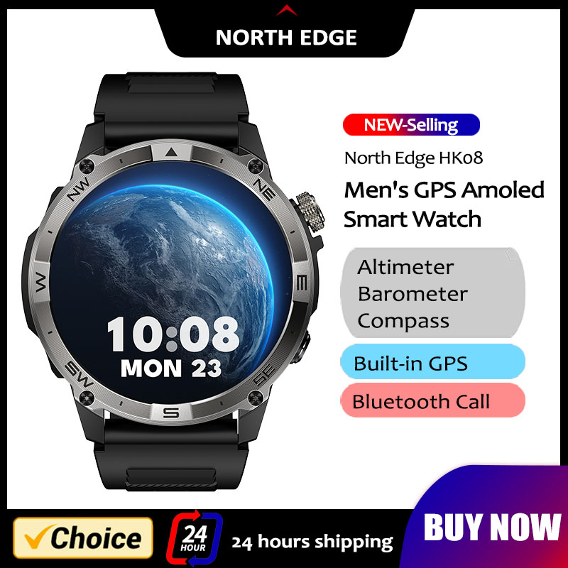 Italian Jewelry Watches - NORTH EDGE GPS กีฬาสมาร์ทนาฬิกา 1.43 ''จอแสดงผล