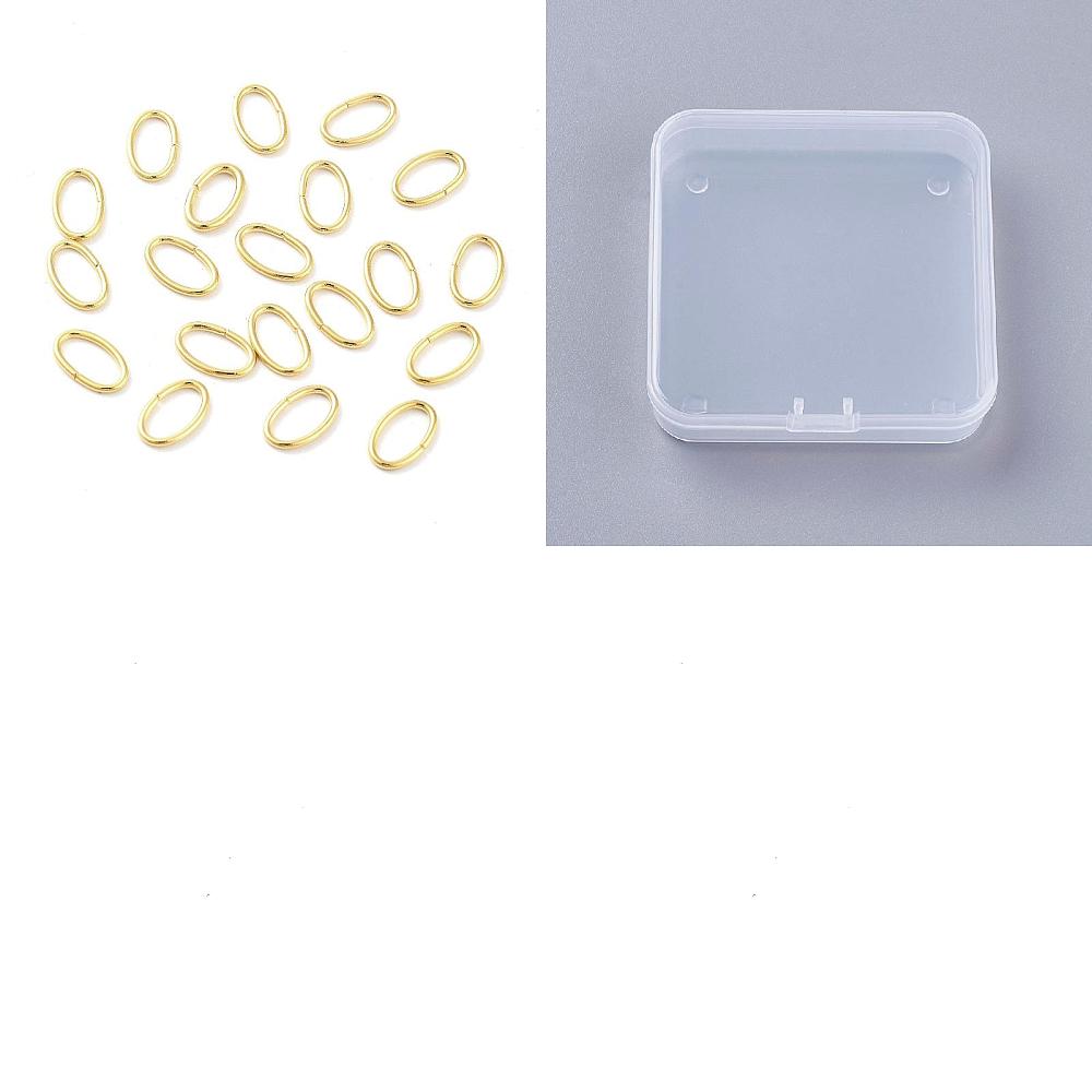Gold Plated Ring - 500 ชิ้น 304 สแตนเลสสตีล โอเวอร์ไซส์จั๊มพ์ริง รูปวงรี