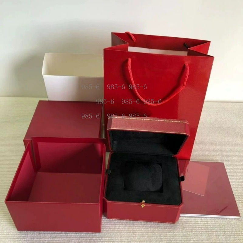 Jewelry Box Organizer Watches - กล่องเก็บนาฬิกาแบบช่องเดียว, กล่องใส่นาฬิกาหนัง PU สีแดง