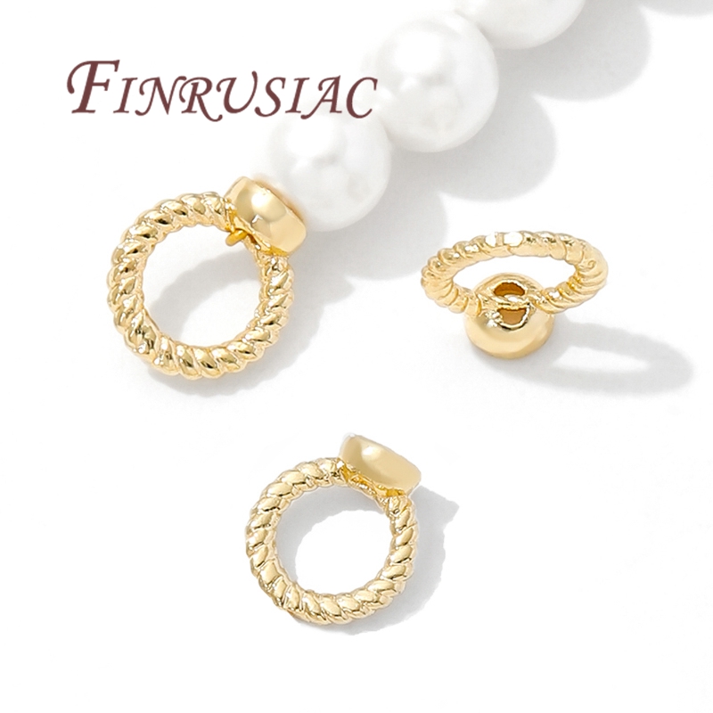 Gold Plated Ring - 7.5 มม.แหวนเชื่อมต่อ 18K Gold Plated รอบปิดขั้วต่อ