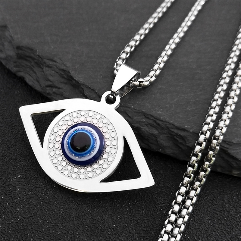 Jewelry & Watches Spółka Z Ograniczoną Odpowiedzialnością Sp Z Oo - อิสลาม ฮัมซา สร้อยคอตาปีศาจสีฟ้า สแตนเลส สร้อยข้อมือตาตุรกี เครื่องประดับกรีก