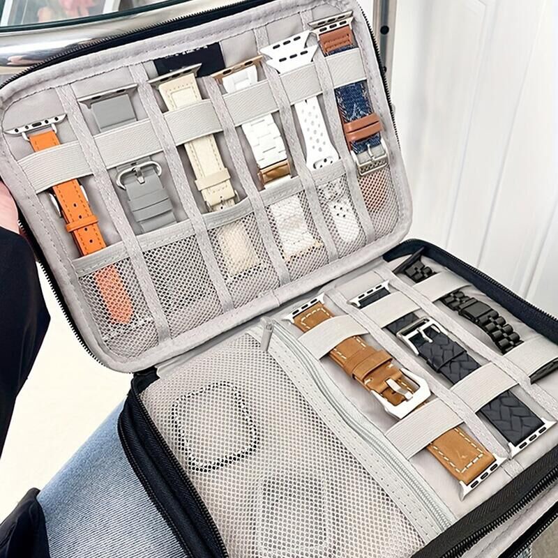Jewelry Box Organizer Watches - กระเป๋าใส่สายนาฬิกาสำหรับ Apple Watch กล่องเก็บสายนาฬิกาอัจฉริยะ กระเป๋าเก็บสายรัดข้อมือ กล่องเก็บนาฬิกา/เครื่องประดับ
