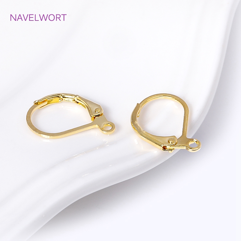 Gold Plated Ring - แฟชั่นภาษาฝรั่งเศสคําต่างหู LEVER-Back Earwires 18K Gold Plated