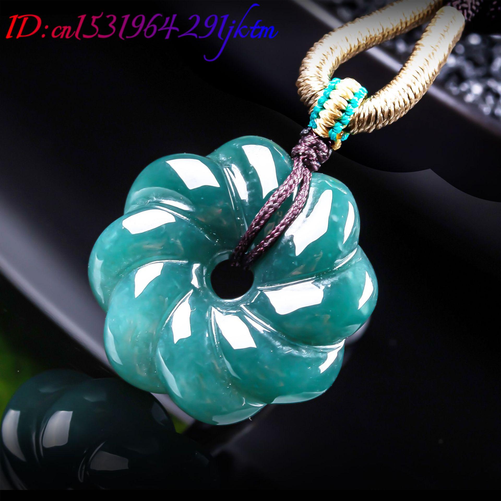 จี้สร้อยคอหยกพม่าแท้รูปดอกไม้  - Jewelry & Watches Spółka Z Ograniczoną Odpowiedzialnością Sp Z Oo บทวิจารณ์และราคา