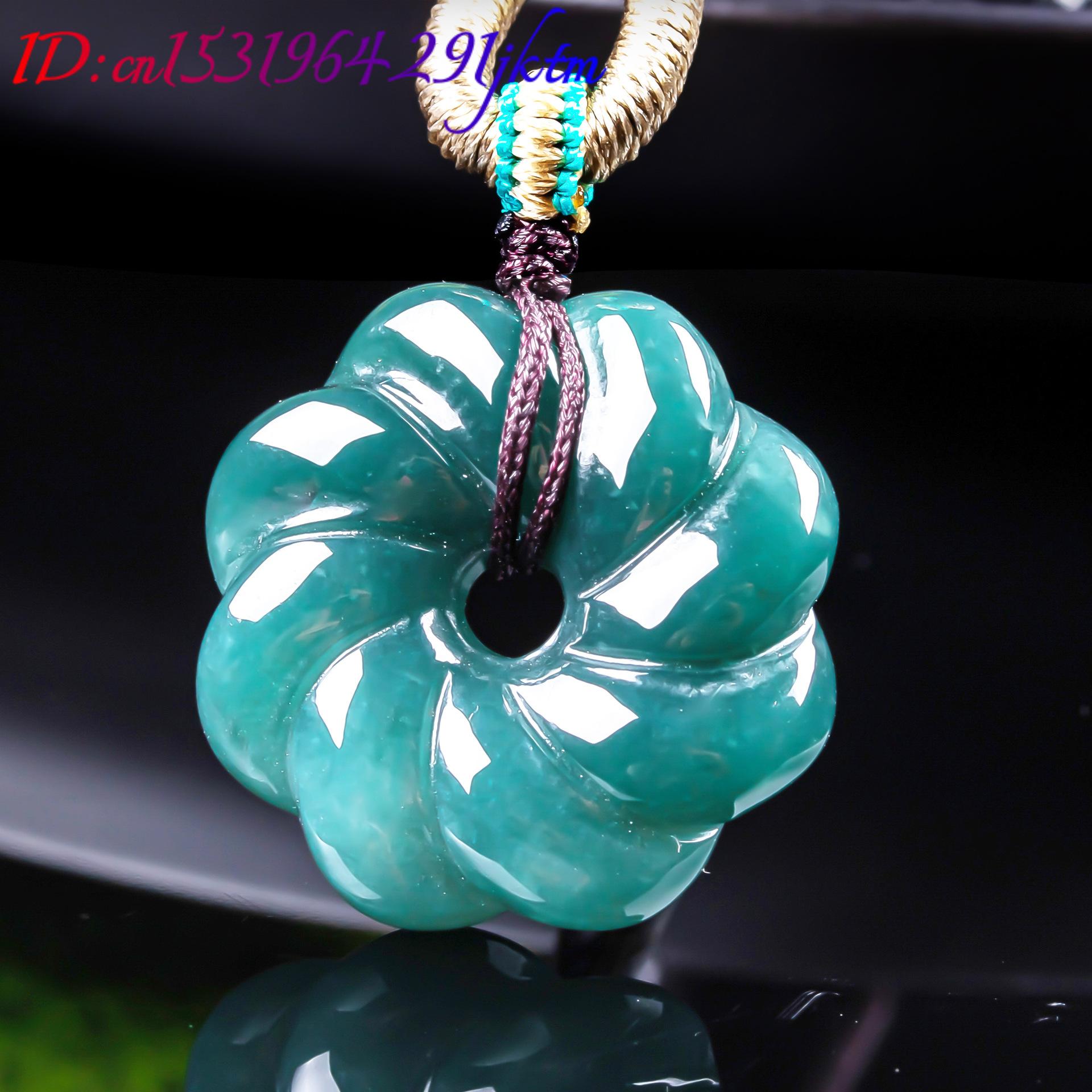 จี้สร้อยคอหยกพม่าแท้รูปดอกไม้  - Jewelry & Watches Spółka Z Ograniczoną Odpowiedzialnością Sp Z Oo บทวิจารณ์และราคา