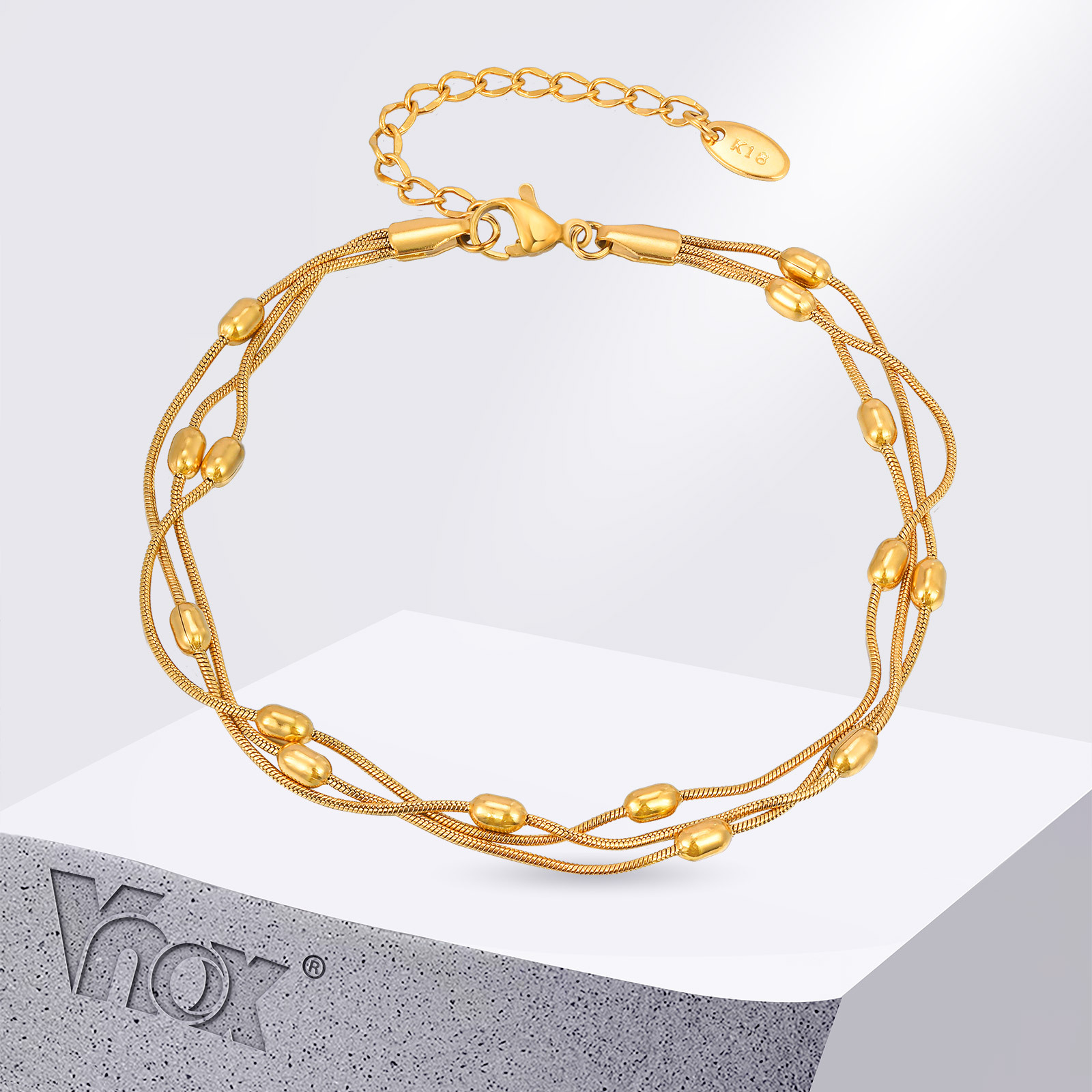 Vnox ฤดูร้อนสแตนเลสสามชั้นงู A - Jc Jewelry & Watches Photos บทวิจารณ์และราคา