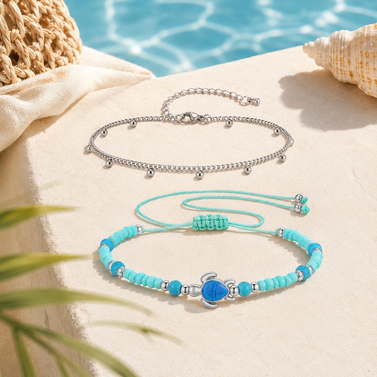 ชุดสร้อยข้อเท้าสแตนเลสสตีลแบบห - Jc Jewelry & Watches Photos บทวิจารณ์และราคา
