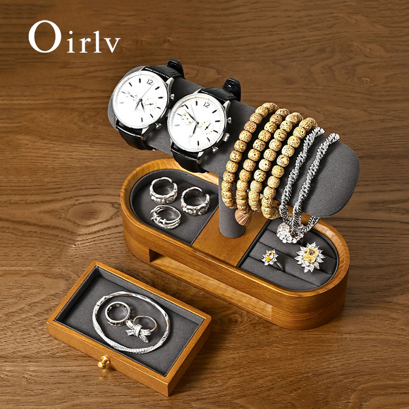 Oirlv ไม้เนื้อแข็งนาฬิกาออแกไน - Jewelry Box Organizer Watches บทวิจารณ์และราคา
