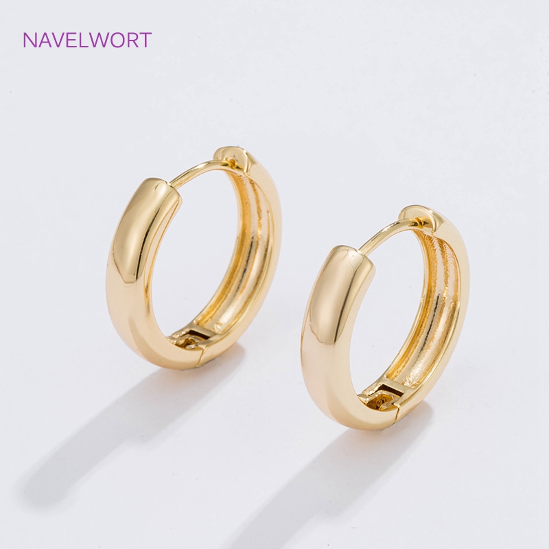 6 ขนาดต่างหูห่วงวงกลมชุบทองของ - Gold Plated Ring บทวิจารณ์และราคา