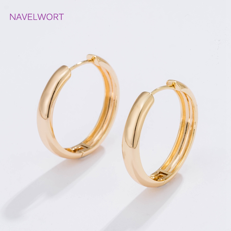 6 ขนาดต่างหูห่วงวงกลมชุบทองของ - Gold Plated Ring บทวิจารณ์และราคา