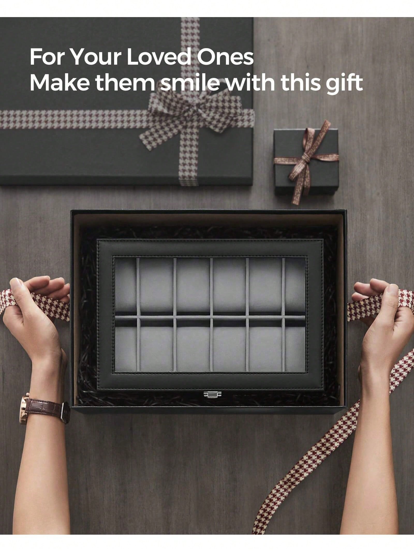 กล่องเก็บนาฬิกาแบบล็อคได้ 12 ช - Jewelry Box Organizer Watches บทวิจารณ์และราคา
