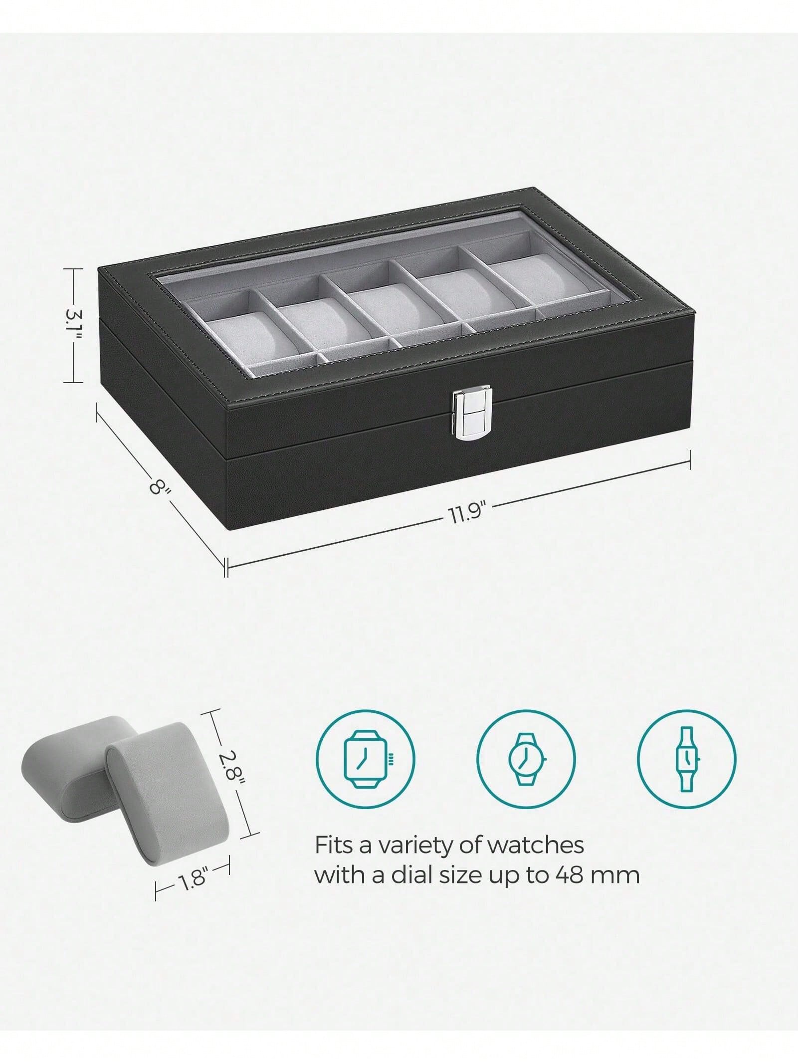 กล่องเก็บนาฬิกาแบบล็อคได้ 12 ช - Jewelry Box Organizer Watches บทวิจารณ์และราคา