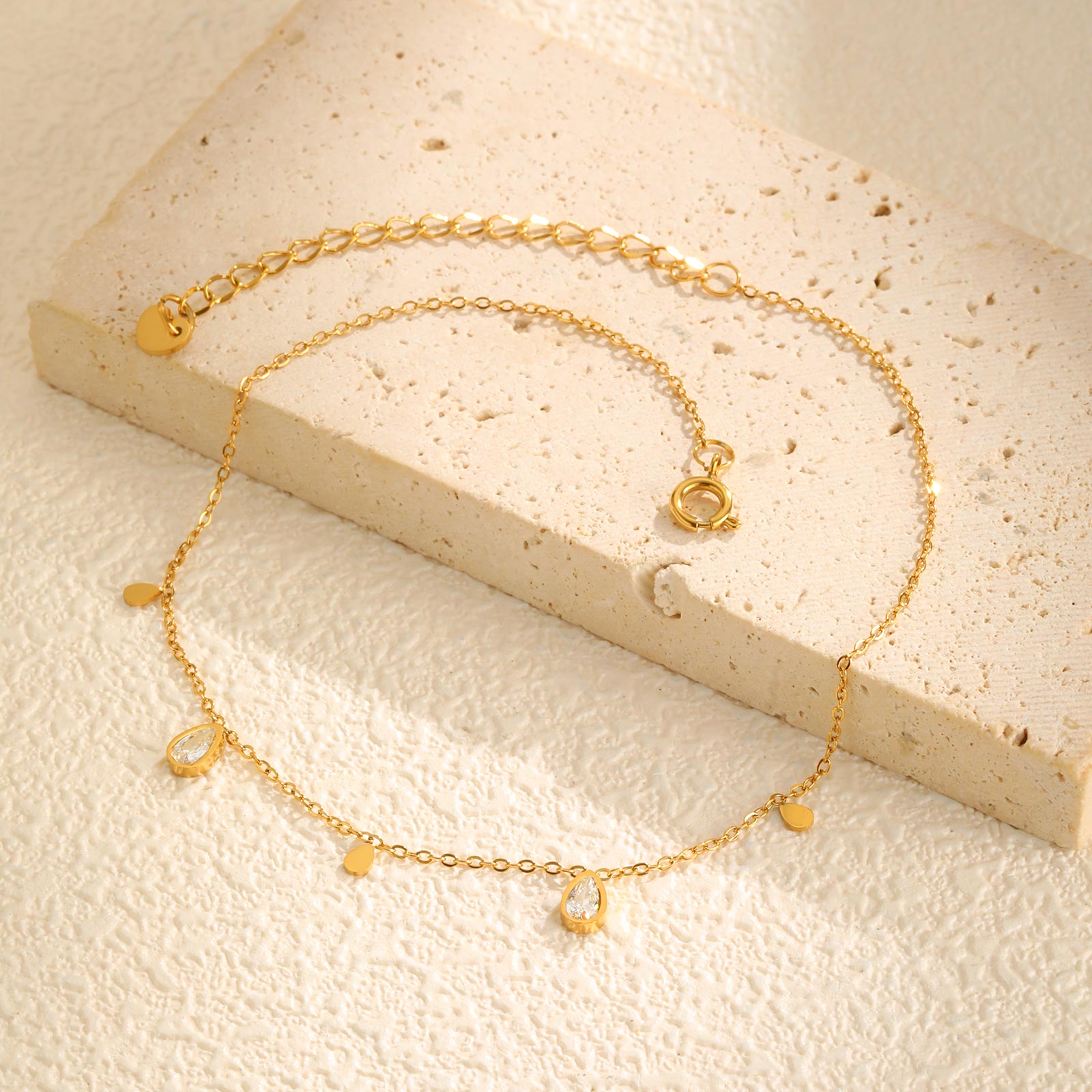 Dainty Water Drop Zircon Ankle - Jc Jewelry & Watches Photos บทวิจารณ์และราคา