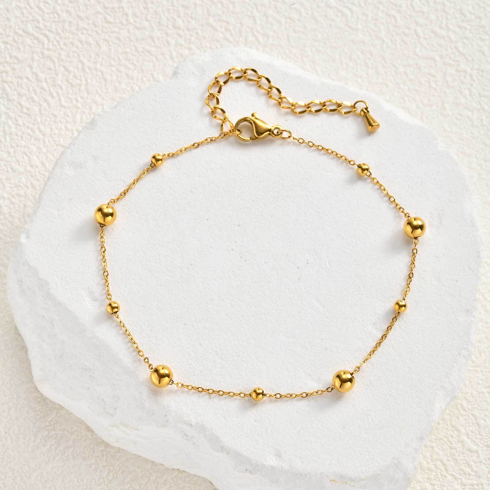 กำไลข้อเท้าลูกปัดสแตนเลส Vnox  - Jc Jewelry & Watches Photos บทวิจารณ์และราคา