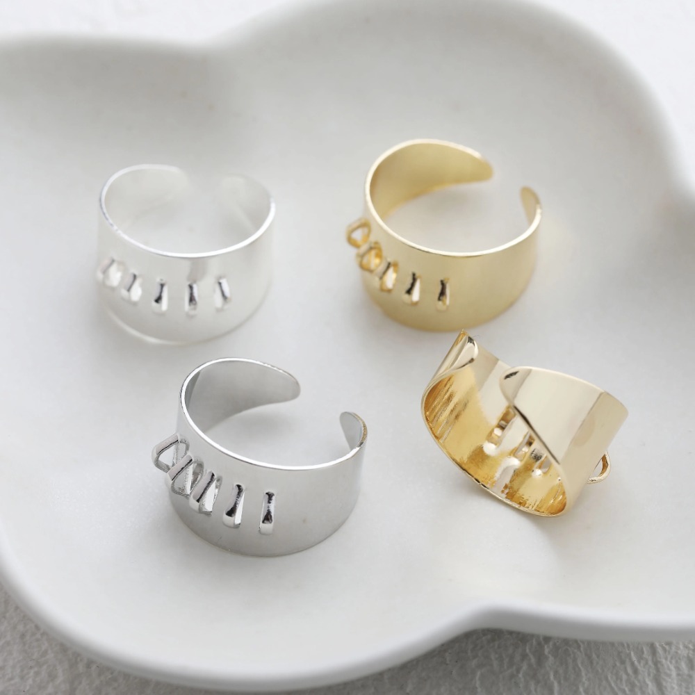 4PCS แหวนทองเหลืองการตั้งค่าแข - Gold Plated Ring บทวิจารณ์และราคา