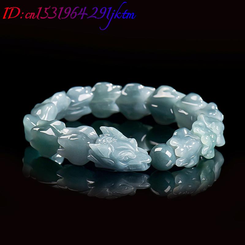 กำไลหยกพม่าสีน้ำเงินแกะสลักลาย - Jewelry & Watches Spółka Z Ograniczoną Odpowiedzialnością Sp Z Oo บทวิจารณ์และราคา