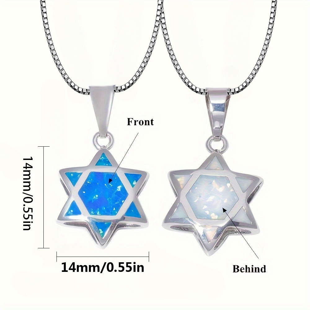 จี้สร้อยคอรูปดาวหกแฉกโอปอลแบบก - Jewelry & Watches Spółka Z Ograniczoną Odpowiedzialnością Sp Z Oo บทวิจารณ์และราคา