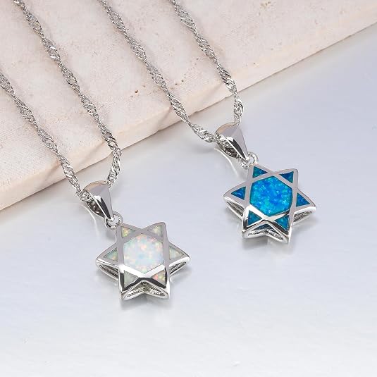 จี้สร้อยคอรูปดาวหกแฉกโอปอลแบบก - Jewelry & Watches Spółka Z Ograniczoną Odpowiedzialnością Sp Z Oo บทวิจารณ์และราคา