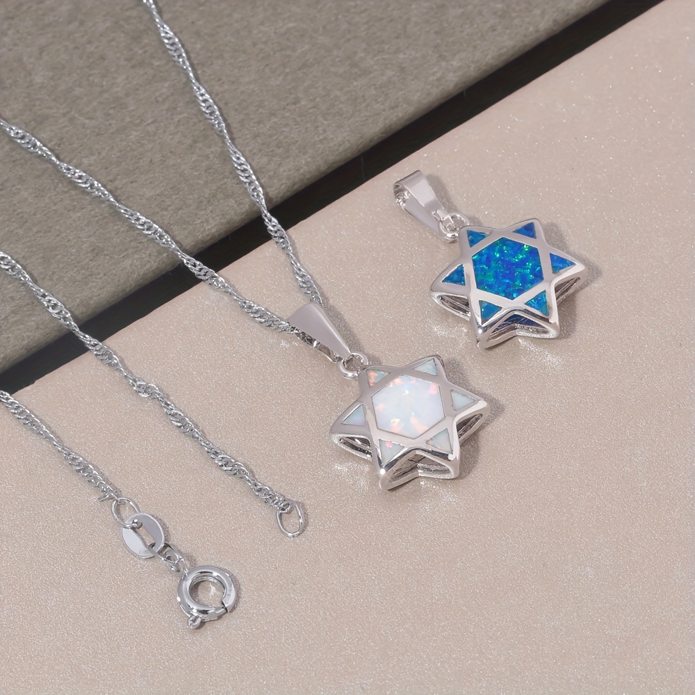 จี้สร้อยคอรูปดาวหกแฉกโอปอลแบบก - Jewelry & Watches Spółka Z Ograniczoną Odpowiedzialnością Sp Z Oo บทวิจารณ์และราคา