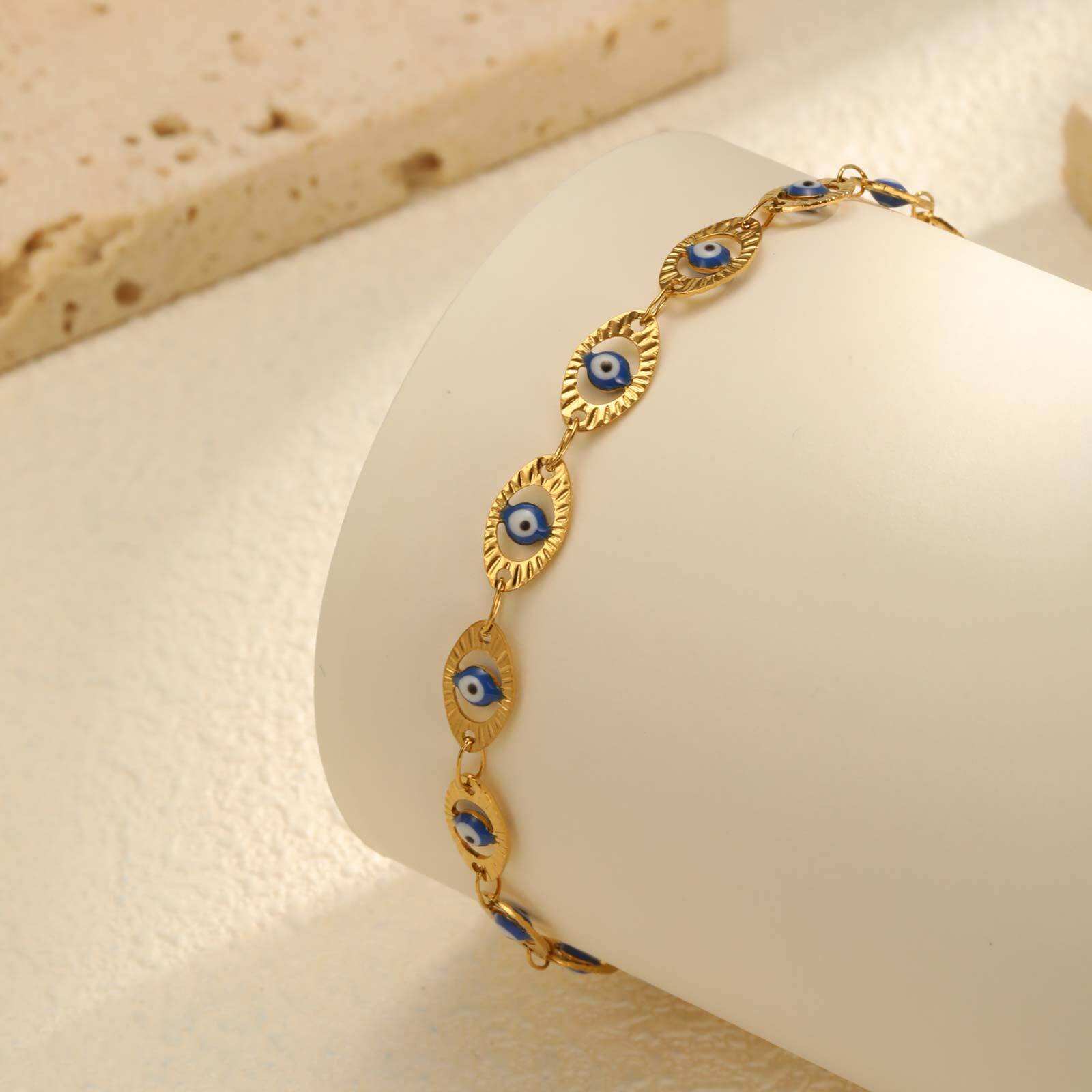สร้อยข้อเท้าลายตาปีศาจสำหรับผู - Jc Jewelry & Watches Photos บทวิจารณ์และราคา
