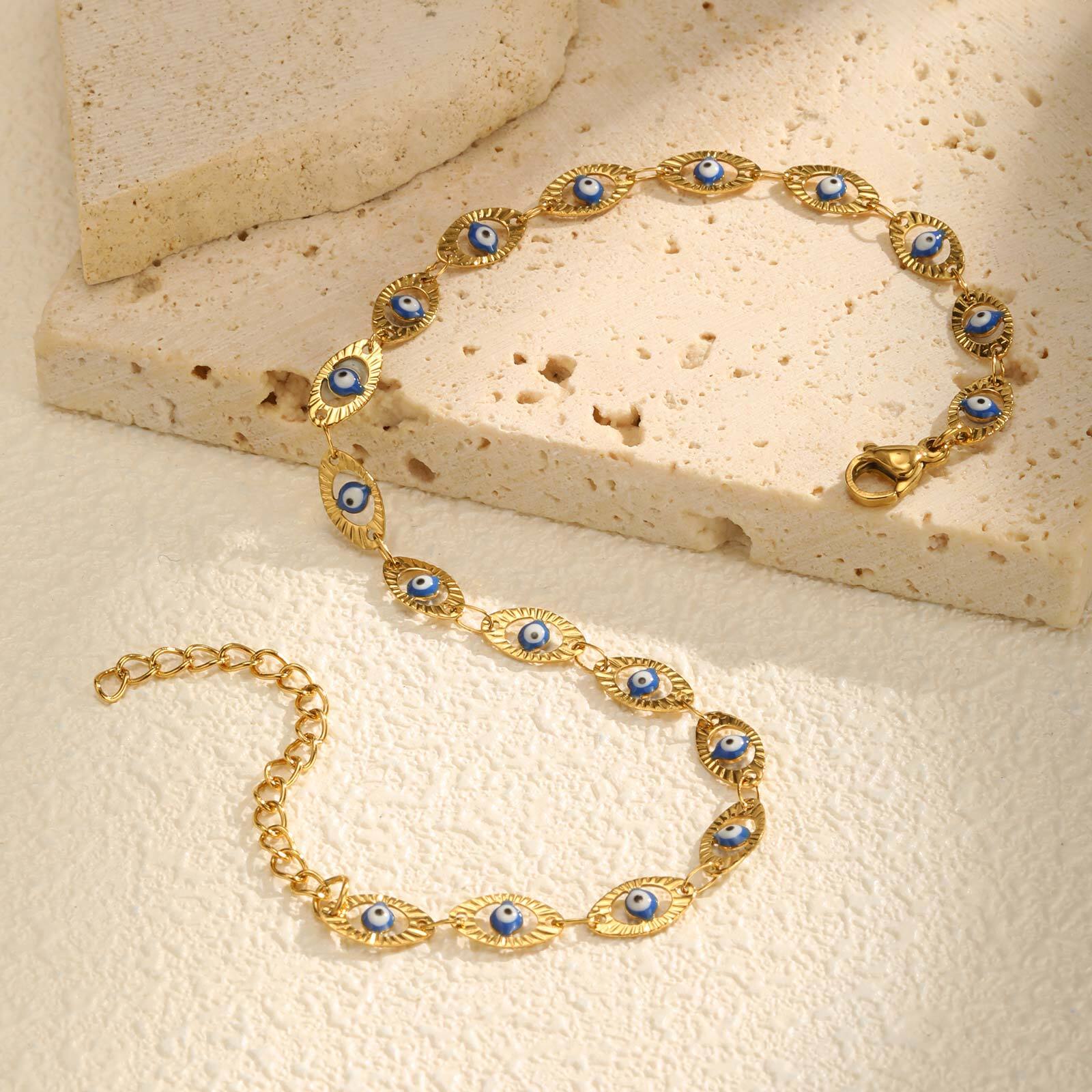 สร้อยข้อเท้าลายตาปีศาจสำหรับผู - Jc Jewelry & Watches Photos บทวิจารณ์และราคา