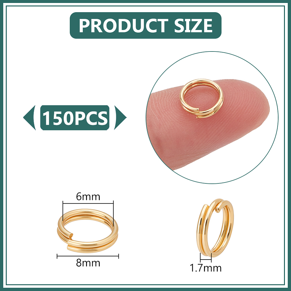 150 ชิ้น แหวนสแตนเลส 304 แบบวง - Gold Plated Ring บทวิจารณ์และราคา